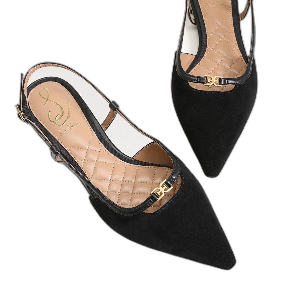 Sam Edelman Cohen Pointed Toe Black Slingback Flats Size 10